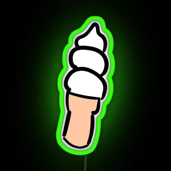 Ice Cream Cone RGB Neon Sign
