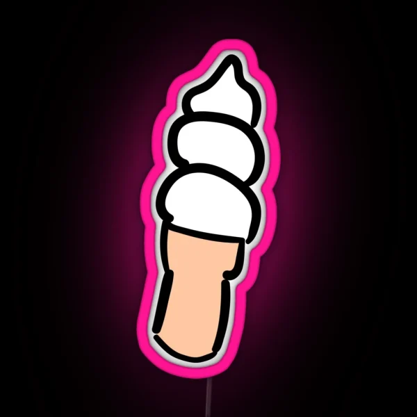 Ice Cream Cone RGB Neon Sign