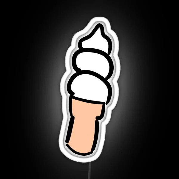 Ice Cream Cone RGB Neon Sign