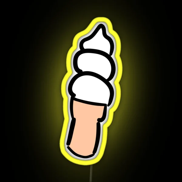 Ice Cream Cone RGB Neon Sign