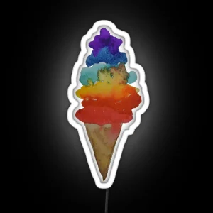 Ice Cream Cone RGB Neon Sign