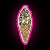 Vibrant Ice Cream Cone Neon Sign with Color Changing LEDs