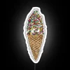 Neon Lighted Sign - Color Changing Rainbow Ice Cream Cones