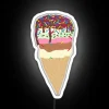 Vibrant Neon Sign Illuminates Desire for Sweet Treats with Bright Colors