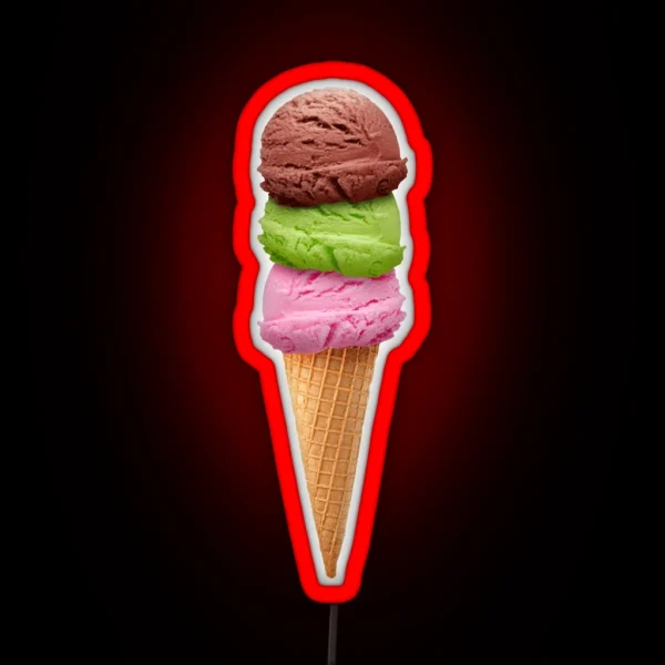 Ice Cream Cone RGB Neon Sign