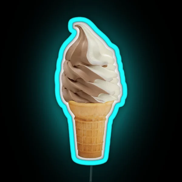 Ice Cream Cone RGB Neon Sign