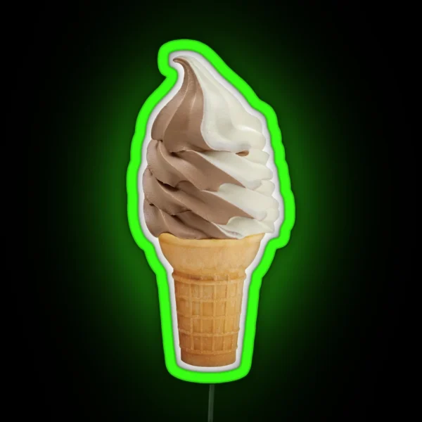 Ice Cream Cone RGB Neon Sign