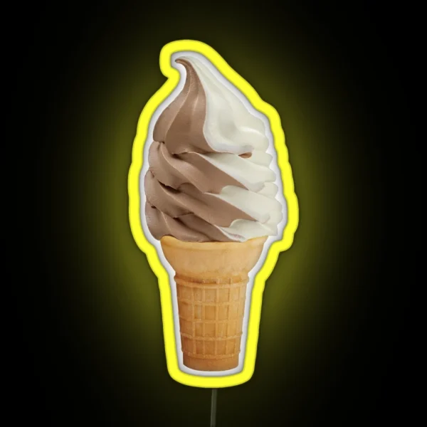 Ice Cream Cone RGB Neon Sign