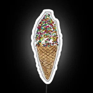 Ice Cream Cone RGB Neon Sign