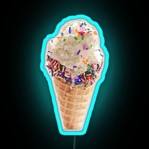 Ice Cream Cone RGB Neon Sign