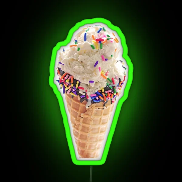 Ice Cream Cone RGB Neon Sign