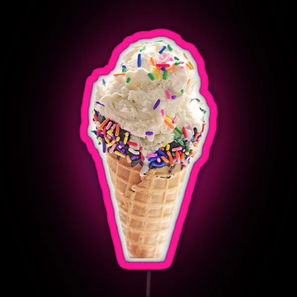Ice Cream Cone RGB Neon Sign