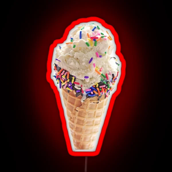 Ice Cream Cone RGB Neon Sign