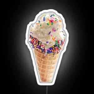 Ice Cream Cone RGB Neon Sign