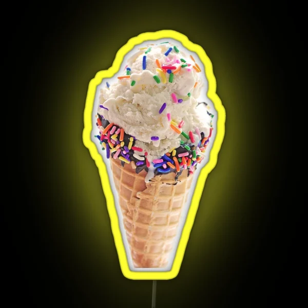 Ice Cream Cone RGB Neon Sign