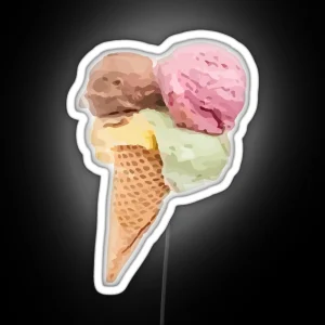 Ice Cream Cone RGB Neon Sign