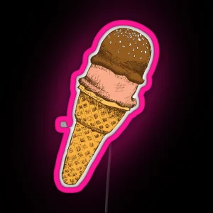 Ice Cream Cone RGB Neon Sign