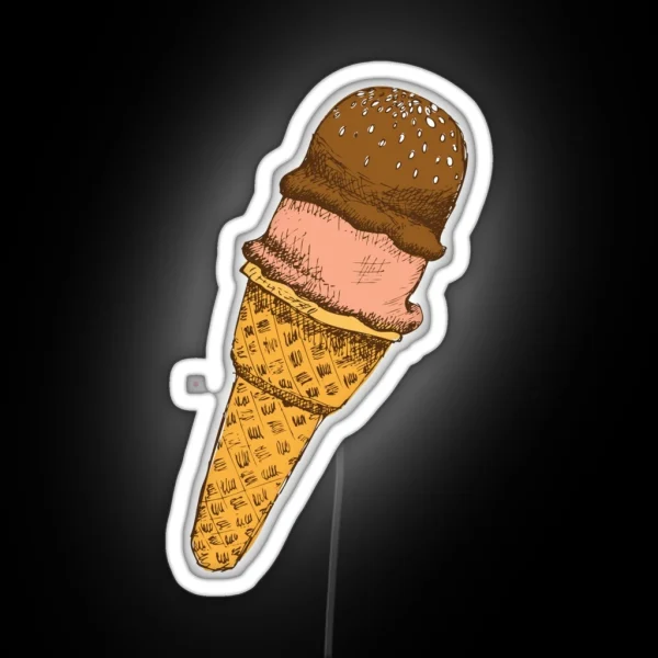 Ice Cream Cone RGB Neon Sign
