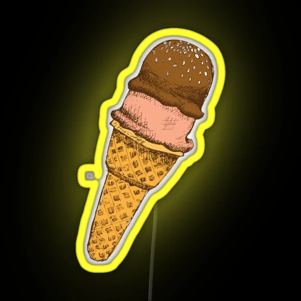 Ice Cream Cone RGB Neon Sign
