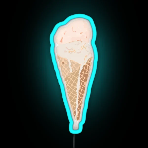Ice Cream Cone RGB Neon Sign