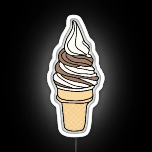 Ice Cream Cone Swirl RGB Neon Sign