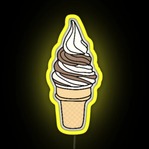Ice Cream Cone Swirl RGB Neon Sign