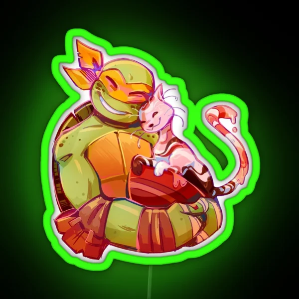 ICE CREAM KITTY RGB Neon Sign