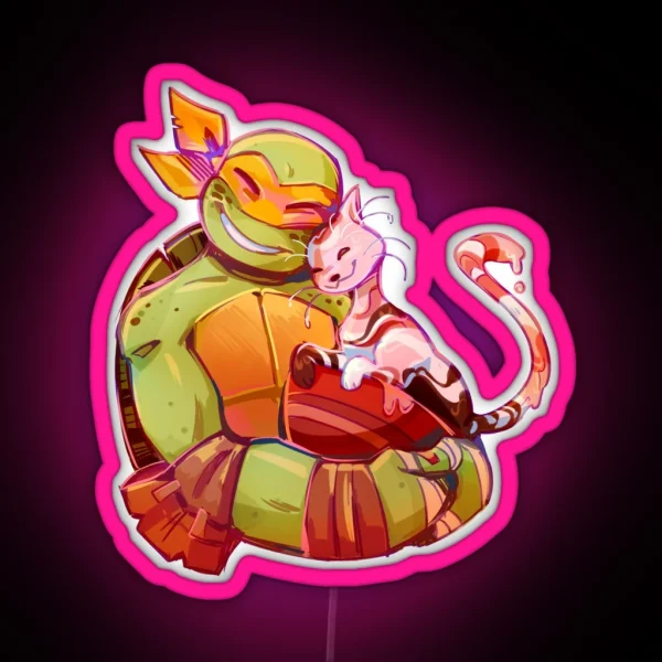 ICE CREAM KITTY RGB Neon Sign