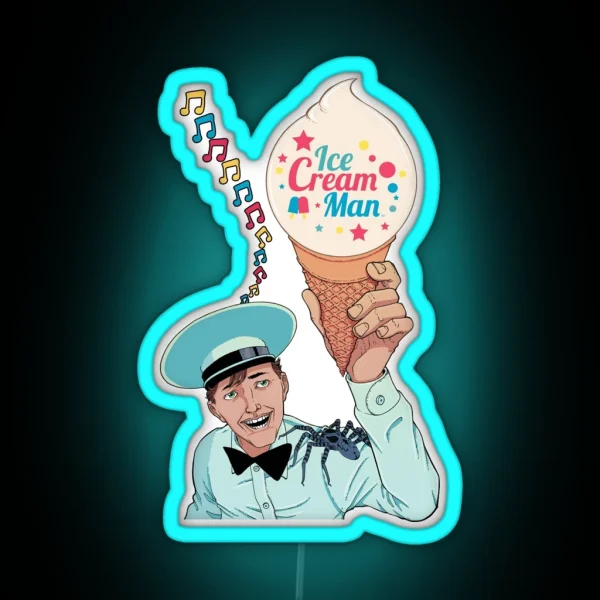 ICE CREAM MAN IMAGE RGB Neon Sign