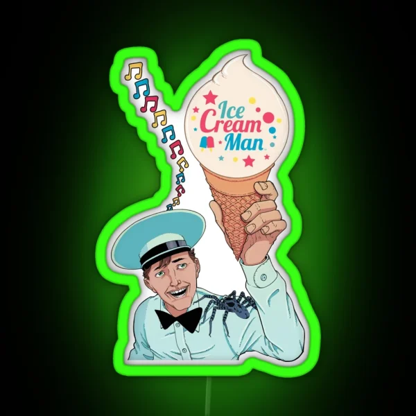 ICE CREAM MAN IMAGE RGB Neon Sign