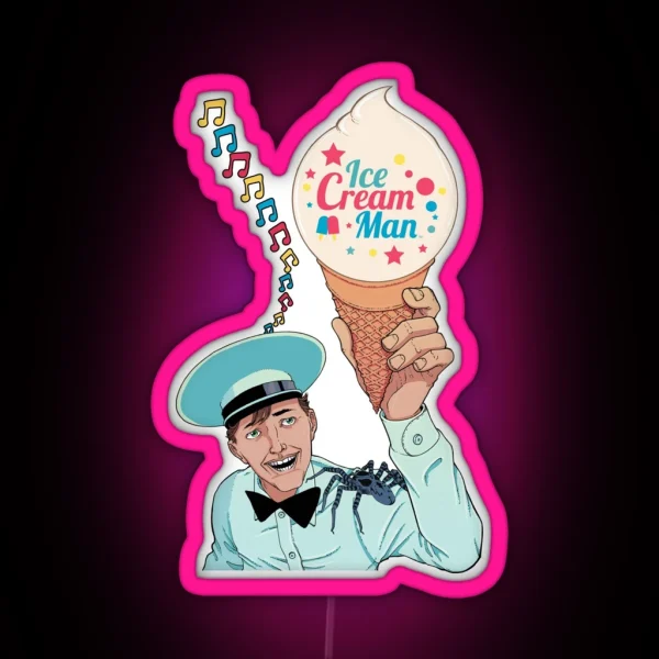 ICE CREAM MAN IMAGE RGB Neon Sign
