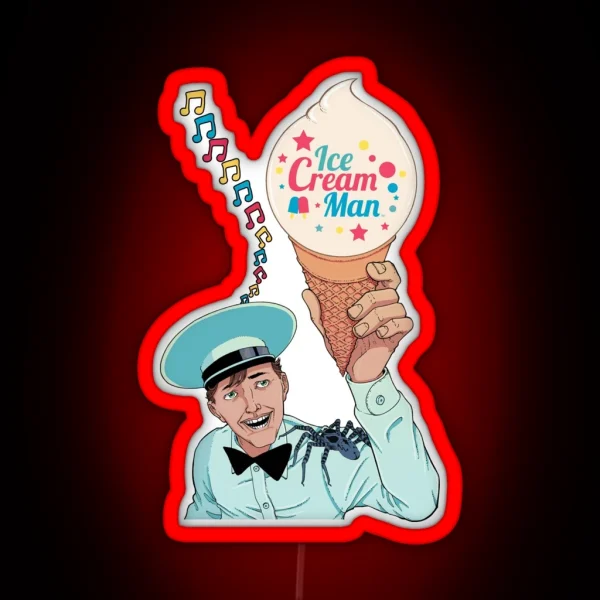 ICE CREAM MAN IMAGE RGB Neon Sign
