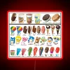 Colorful ice cream themed glow in the dark neon decor
