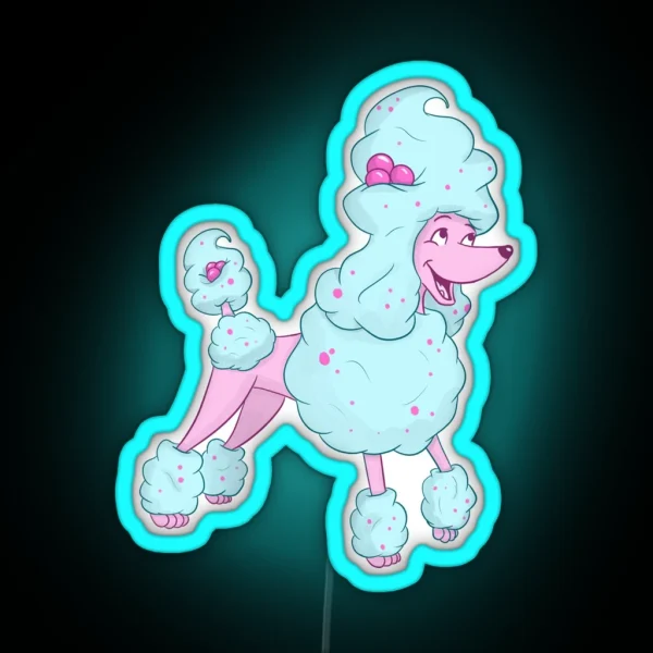 Ice Cream Poodle Bubble Gum RGB Neon Sign