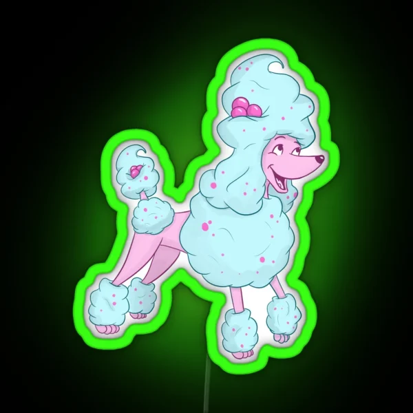 Ice Cream Poodle Bubble Gum RGB Neon Sign