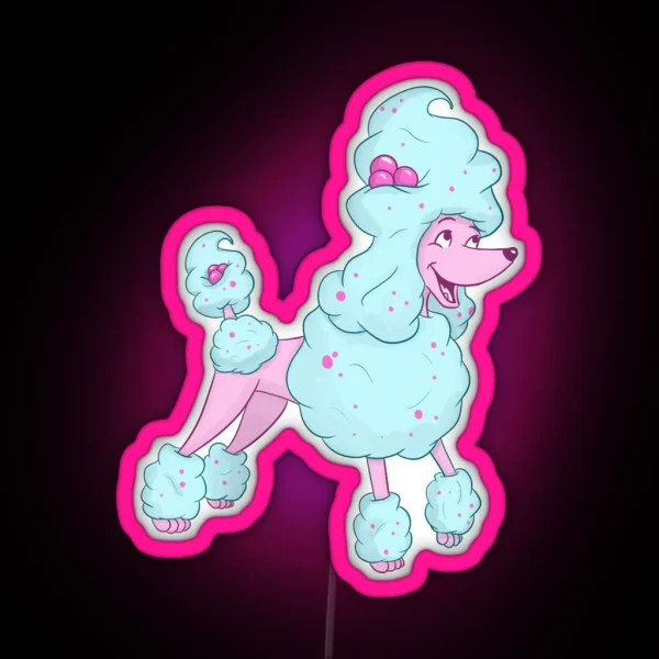 Ice Cream Poodle Bubble Gum RGB Neon Sign
