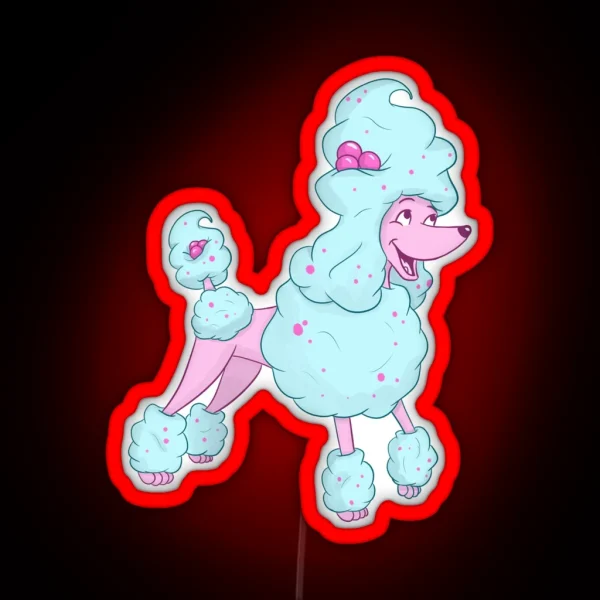 Ice Cream Poodle Bubble Gum RGB Neon Sign