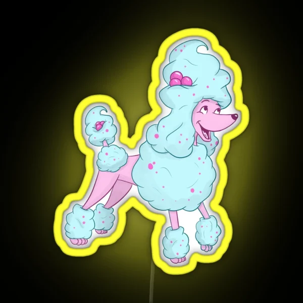 Ice Cream Poodle Bubble Gum RGB Neon Sign