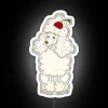 Vibrant ice cream-inspired poodle-themed neon sign in vanilla color scheme.
