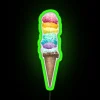 Vintage Style Ice Cream Shop Neon Sign with Colorful RGB Lights