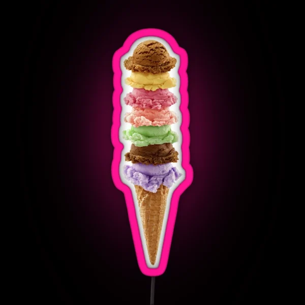 Ice Cream RGB Neon Sign