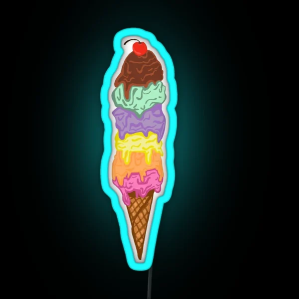 Ice Cream RGB Neon Sign