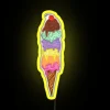 Vibrant Color Changing Ice Cream Themed LED Neon Sign Display