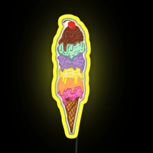 Ice Cream RGB Neon Sign