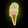 Colorful RGB LED ice cream theme digital neon sign display