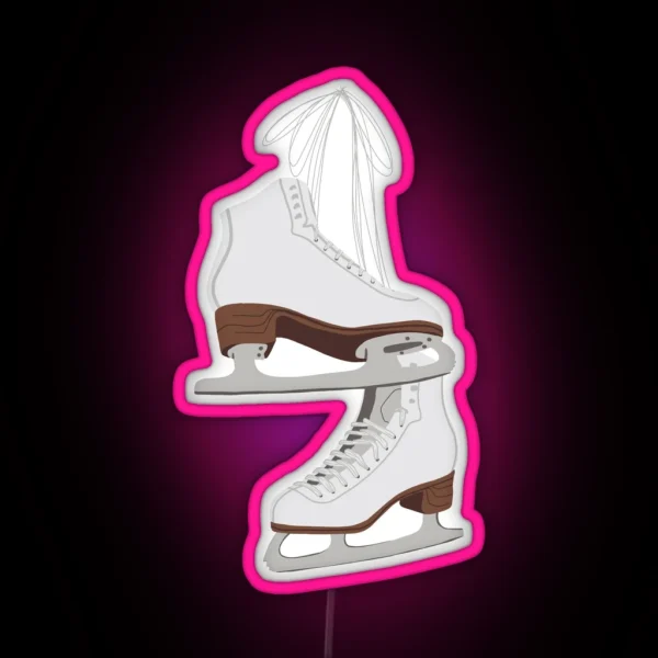 Ice Skates RGB Neon Sign