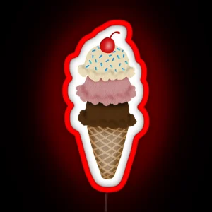 Icecream Cone RGB Neon Sign