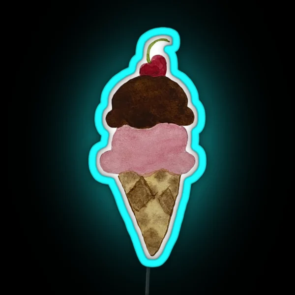 Icecream Cone RGB Neon Sign