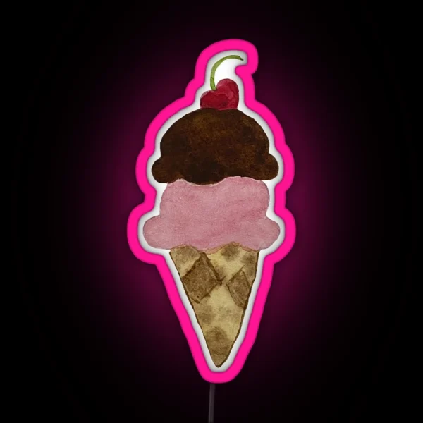 Icecream Cone RGB Neon Sign