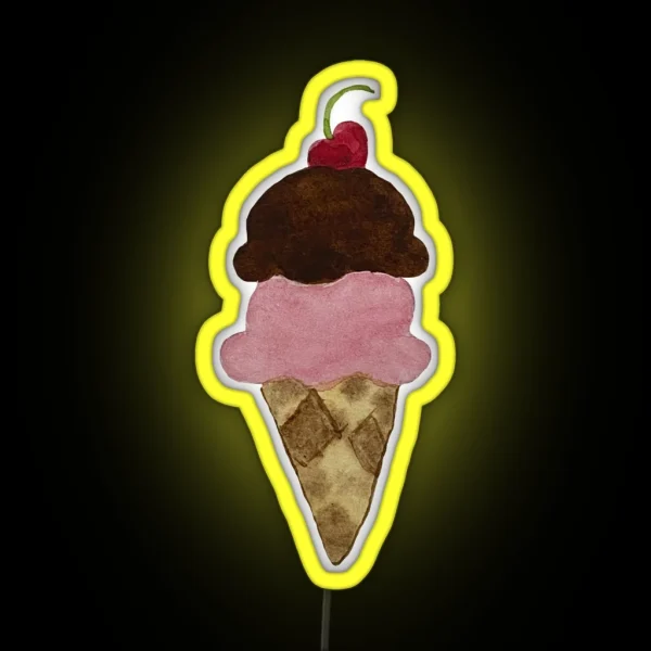 Icecream Cone RGB Neon Sign